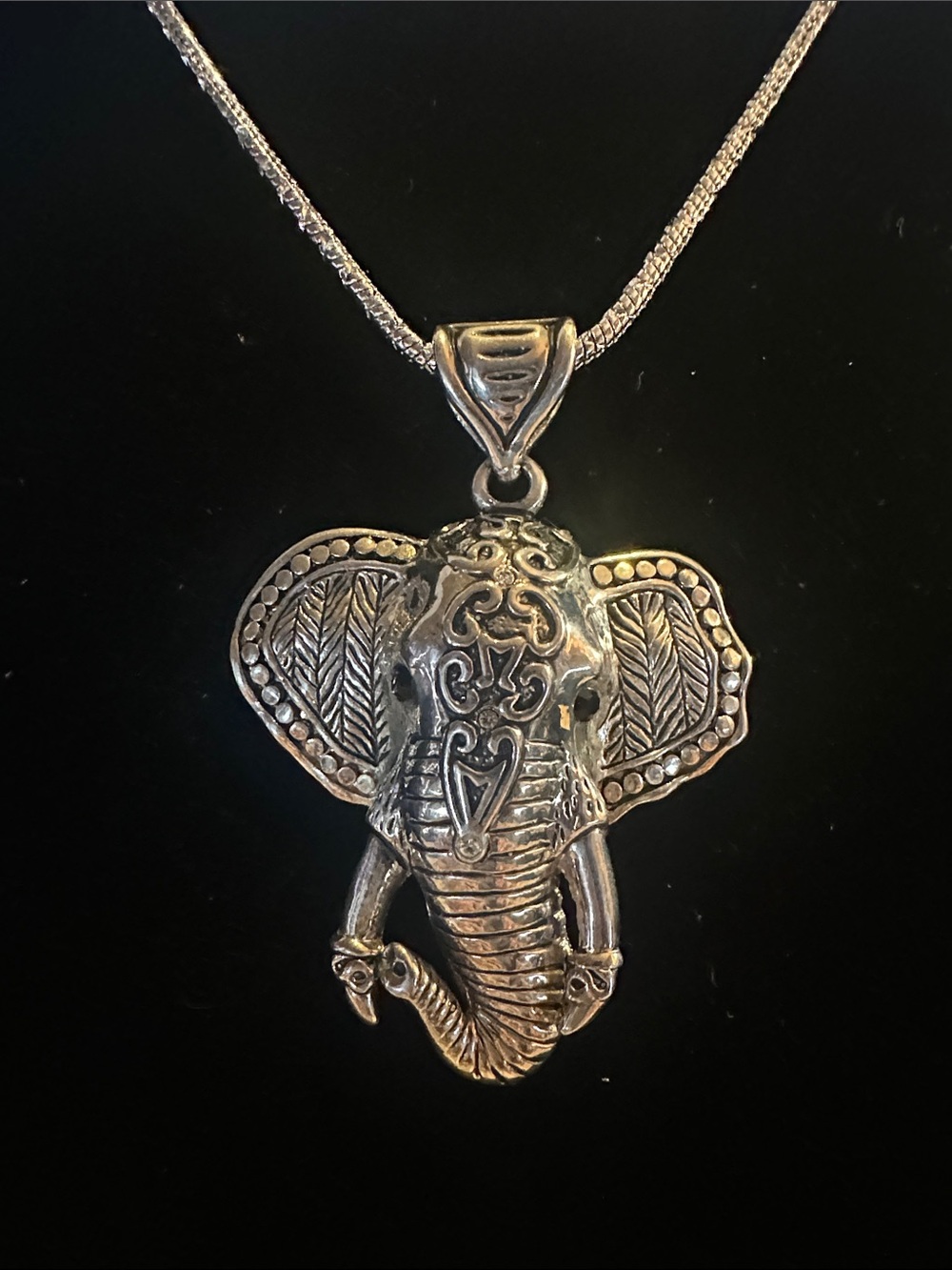 Silver Elephant Pendant